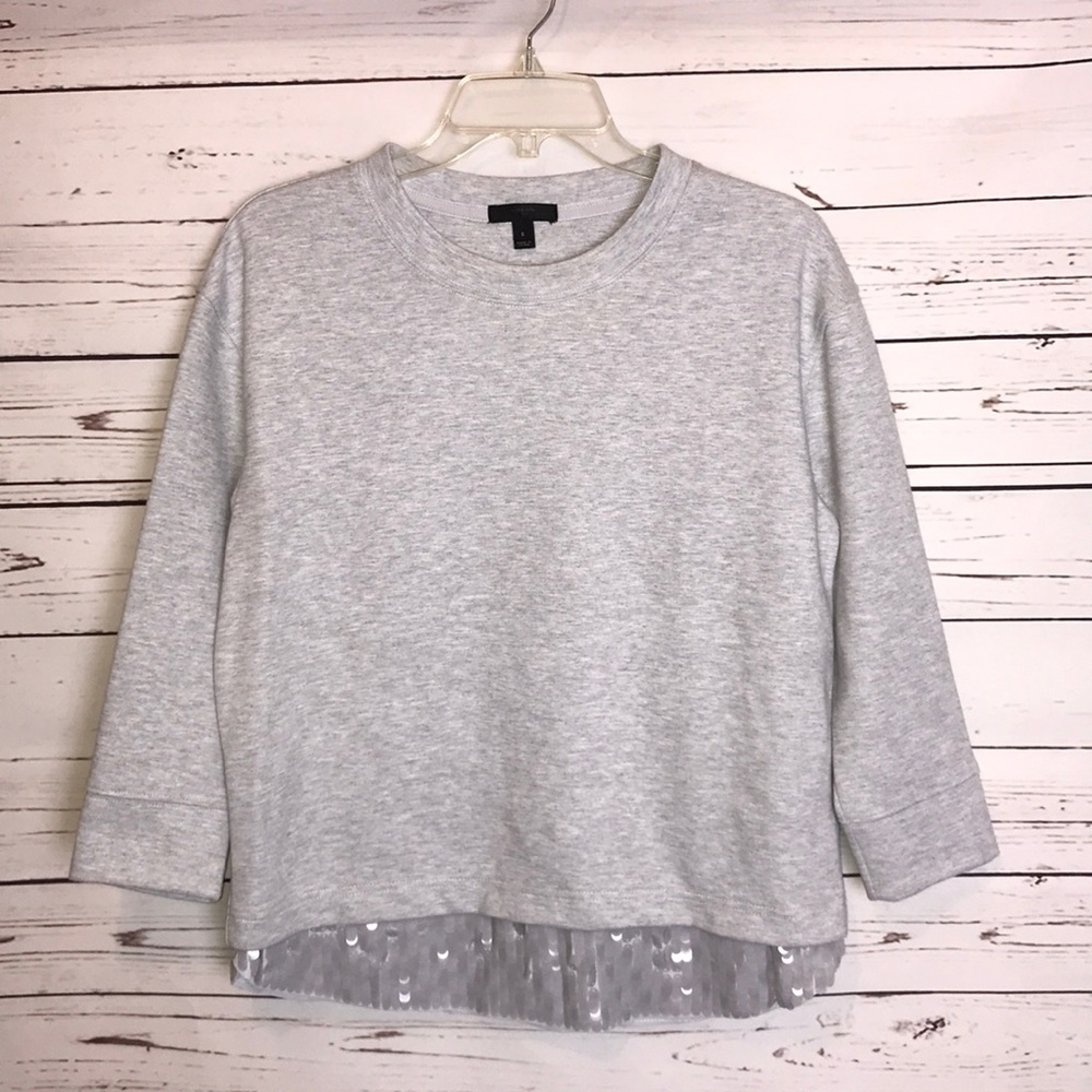 🎄J crew sequin hem crewneck sweatshirt